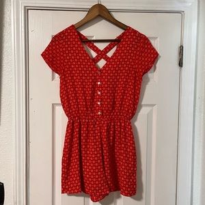 AS U WISH floral short sleeve romper shorts - Size Small